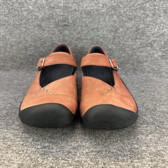 ✅Keen Sydney 5411 Red Leather Mary Jane Comfort Shoes Women's 7 *DISCOLORED NIB - Picture 7 of 13